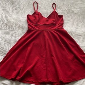 Red Spaghetti Strap Francesca’s Dress